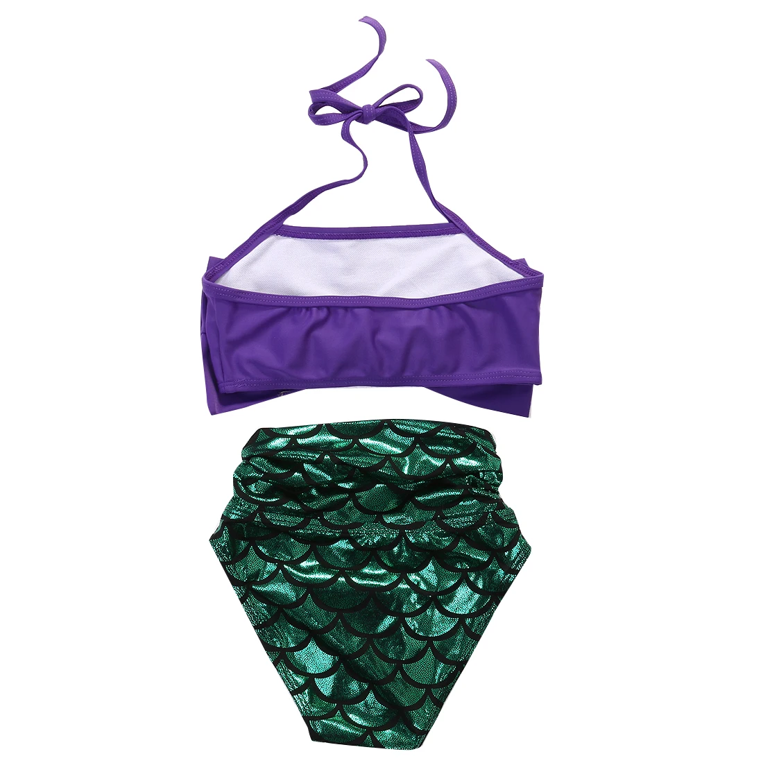 Детский купальный костюм русалки для маленьких девочек, комплект бикини из 2 предметов, купальный костюм, купальный костюм, пляжная одежда для девочек, купальный костюм