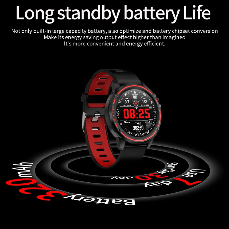 L8 Смарт-часы для мужчин Reloj Hombre Mode SmartWatch с ЭКГ PPG кровяное давление Пульс IP68 Водонепроницаемые спортивные фитнес-часы