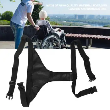 

Black Breathable Adjustable Wheelchair Seat Belt Cushion Safety Harness Straps for Elderly Patient Medical Help Health Care