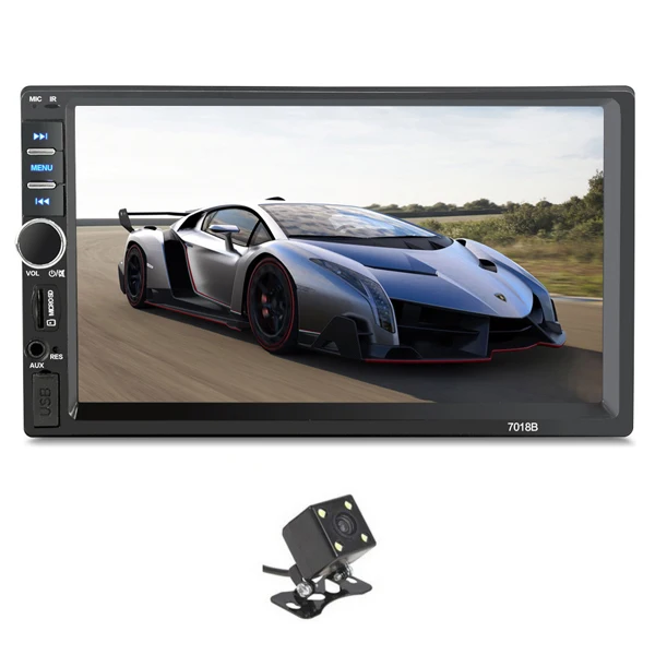 Автомагнитола 2 Din General 7 ''дюймовый ЖК-плеер с сенсорным экраном Bluetooth автомобильный аудио поддержка камеры заднего вида+ Рулевое колесо - Цвет: B