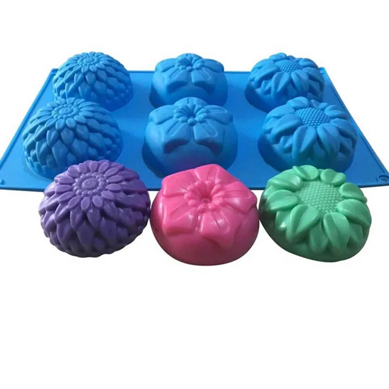 2019 Hot Sale New Product 6 Holes Flower Shaped Silicone Mould DIY Handmade Candle Cake Baking Soap Moulds Mold Kitchen Tools | Дом и сад