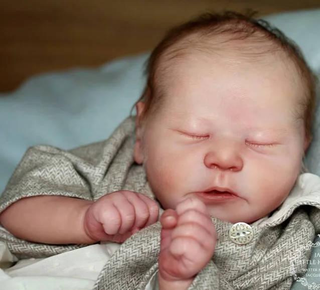 NPK 21inch Reborn Doll Kit Chase Sleeping Baby Unfinished Doll Parts