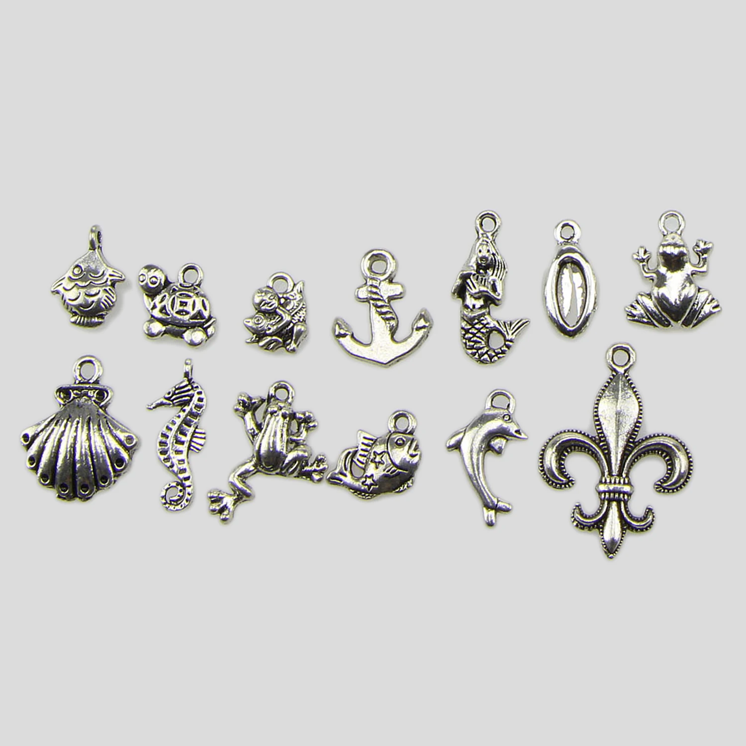 100 шт. милые модные декоративные разные кулоны из сплава в морском стиле подвески