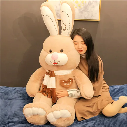 Fancytrader 59'' JUMBO Kawaii Giant Stuffed Rabbit Plush Toy Doll Cute Anime Bunny Hugging Pillow for Girl Gift Decoration 150cm (2)