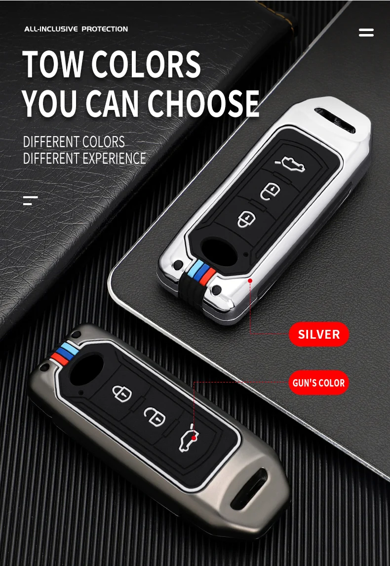 Custodia per chiave auto in lega di zinco Shell Fob per GAC Trumpchi GSG A3 GA3S GA5 GA6 GS4 GS8 portachiavi con protezione chiave accessori per anello - H10e713ea2034408aa709c81dabfb31d1C