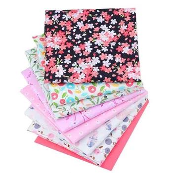 

40*50CM Patchwork Flower Printed Cotton Fabrics DIY Sewing Assorted Pattern Cotton Cloths Handmade Needlework Crafts 8PC d3