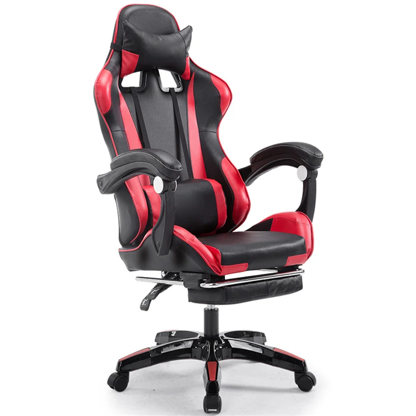 Adjustable Office Chair With Footrest Ergonomic High Back Faux Leather...