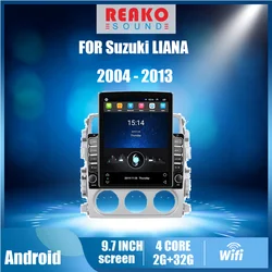 Autorradio con GPS para coche, reproductor Multimedia con pantalla Tesla de 2004 pulgadas, navegador, Unidad Principal estéreo, Android, 2 Din, para Suzuki LIANA 2013 9,7