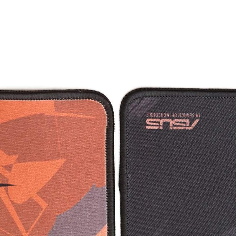 Коврик для мыши ASUS Strix Glide Speed материал- ткань/резина, Speed поверхность, 400 x 300 x 3 мм, цвет: черный/оранжевый