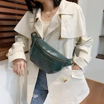 

Fashion Embroidery Thread Lingge Chest Bag For Women Shoulder Bags Chains Pu Messenger Bags Mini Solid Ladies Shoulder Bag 2019