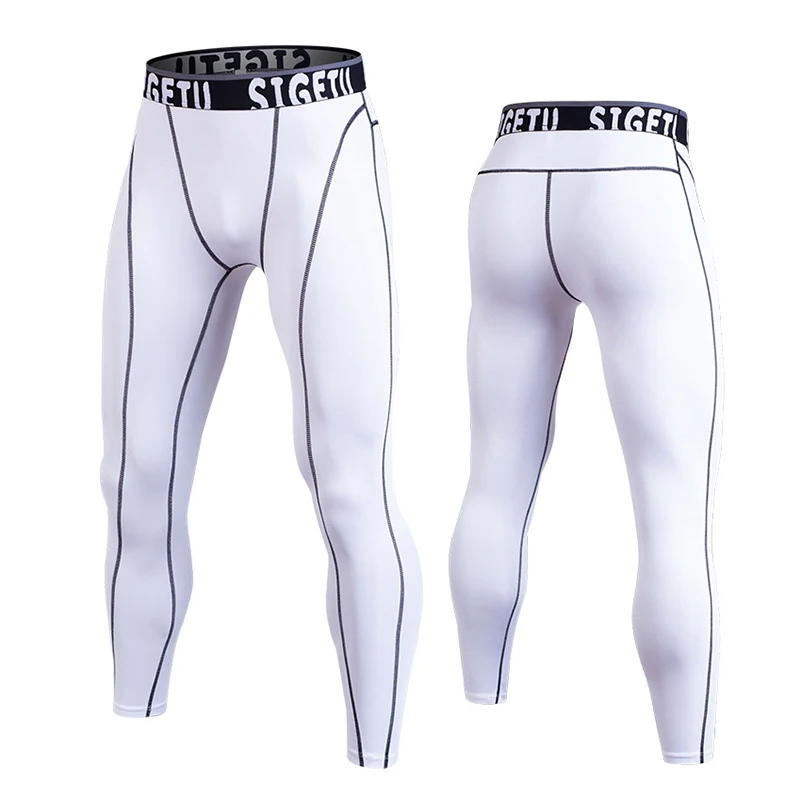 High Quality GYM Compression Pants Men Running Tights Quick-drying Skinny Trouser GYM Fitness Sport Leggings Yoga Men Sportswear