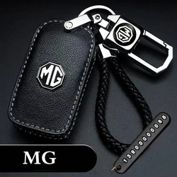 Couvercle de clé de voiture en cuir MG, adapté pour MG ZS GT GS MG3 MG5 MG6 MG7 EZS HS EHS ZS EV protecteur de télécommande 