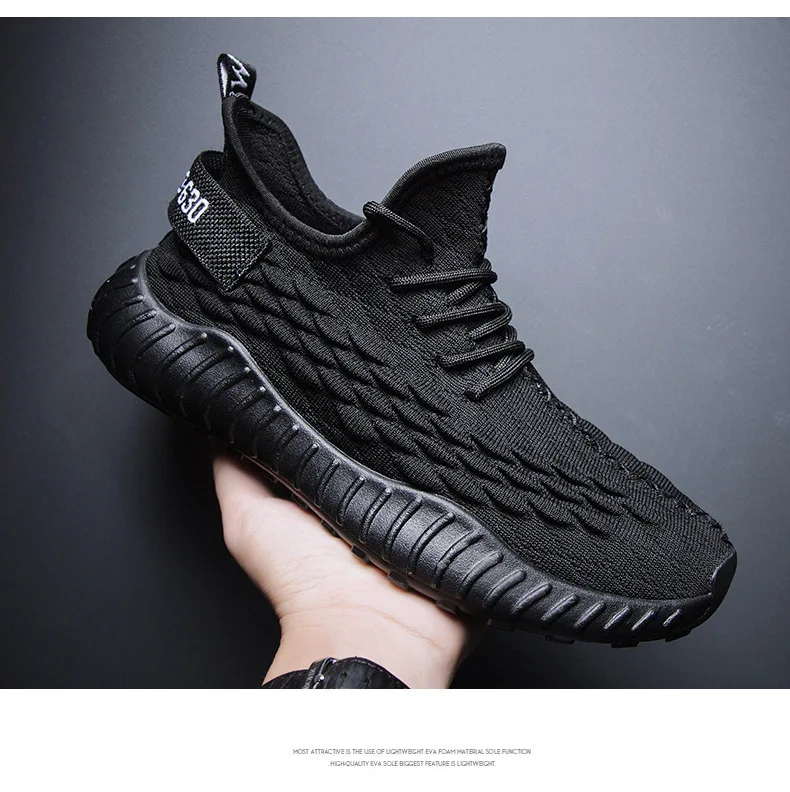 Recommended Summer New Style Scale Pattern Fly Woven Coconut Shoes Men's Breathable Sports Casual Trendy Shoes 350v2