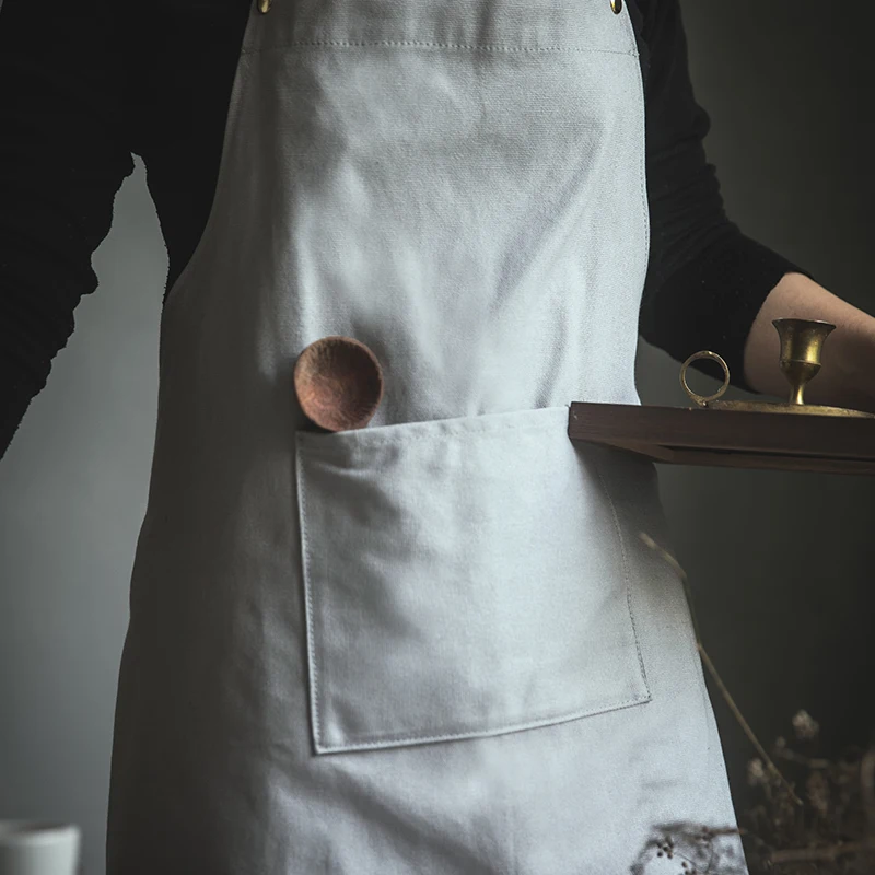 2020 New Canvas Hairdresser Smock Beauty Salon Aprons For Women Pet Groomers SPA Salon Uniforms Protective Custom Logo Firm Name