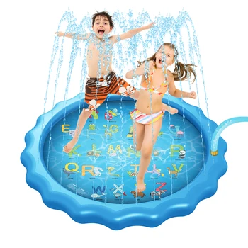 

Round 68' Inflatable Sprinkler Splash Pad Toys for Children Wading Pool