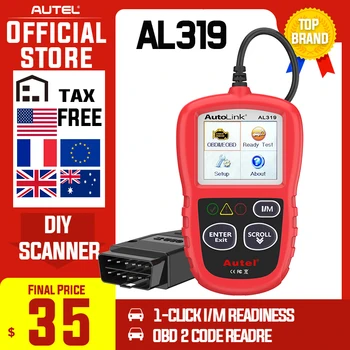 

Autel AL319 OBD2 Code Reader Auto Car Diagnostic Tool View Freeze Frame Data OBDII OBD 2 Scanner Automotive PK elm327 ML319