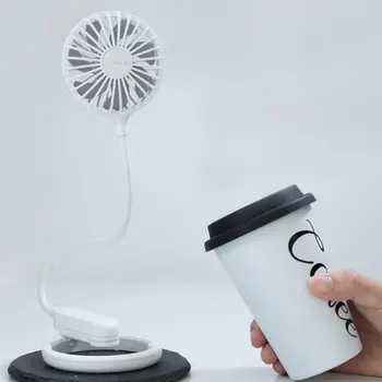 

Headphones hanging neck fan USB portable 360 degree rotating mini fans folding clip practical fans
