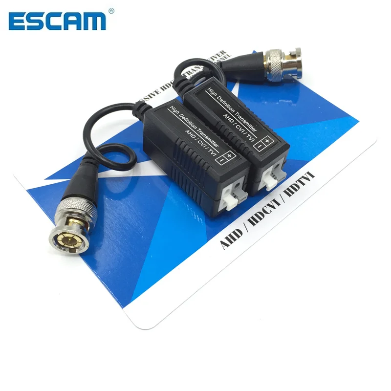 ESCAM HD CCTV через Twisted пара адаптеров 720P CVI/TVI/AHD Пассивное Видео Balun Male BNC на UTP Cat5/5e/6