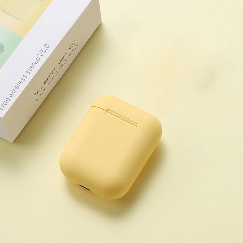 Inpods 12 i12 TWS беспроводные наушники Bluetooth 5,0 спортивные наушники для iphone Xiaomi samsung - Color: Yellow