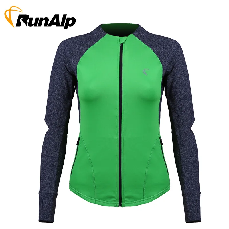 

Road Dunlap Processing Autumn And Winter Quick-Dry Workout Clothes Women's Long-Sleeve Coat Sports Coat Gym Running Yoga Clothes
