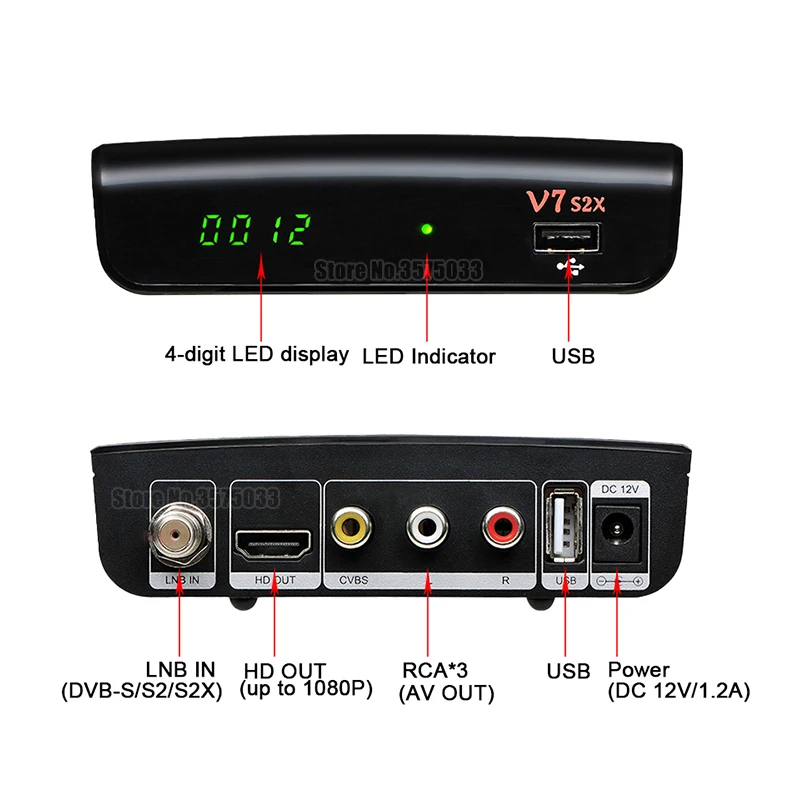 Высокое качество Gtmedia V7 S2X обновлен V7S HD спутниковый декодер Поддержка DVB 1080P USB Wi Fi