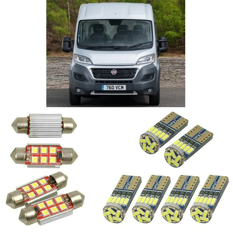 

super bright Interior led Car lights For Fiat ducato box Bus 290 250 244 dome bulbs for cars License Plate Light