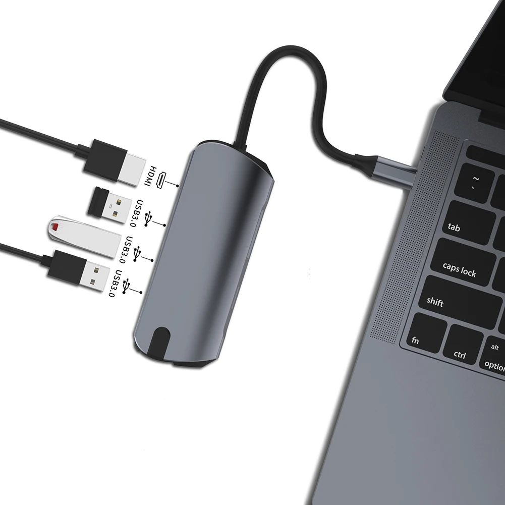 USB-C 3,1 сплиттер 3 порта USB концентратор Мульти USB C концентратор типа C к USB 3,0 концентратор HDMI адаптер док-станция для MacBook Pro type C Usb сплиттер