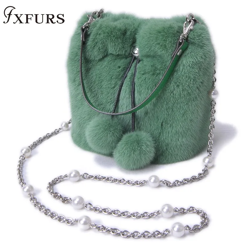 mink fur bag