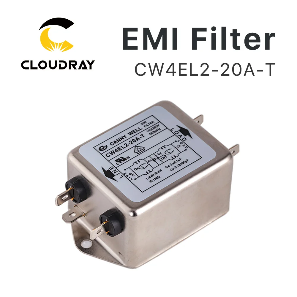 Cloudray Мощность фильтр EMI CW4L2-10A-T/CW4L2-20A-T однофазный AC 115 В/250 В 20A 50/60 Гц Бесплатная доставка