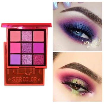

9 Colors Eyeshadow Palette Eye Shadow Waterproof Matte Eyeshadow Shimmer Pallete Cosmetics Long Lasting Easy Wear Eye Makeup1set