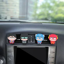 Мультяшный освежитель воздуха автомобильный Стайлинг духи Марвел из Мстителей стиль для кондиционера Вентиляционный Выход Супермен Бэтмен духи клип