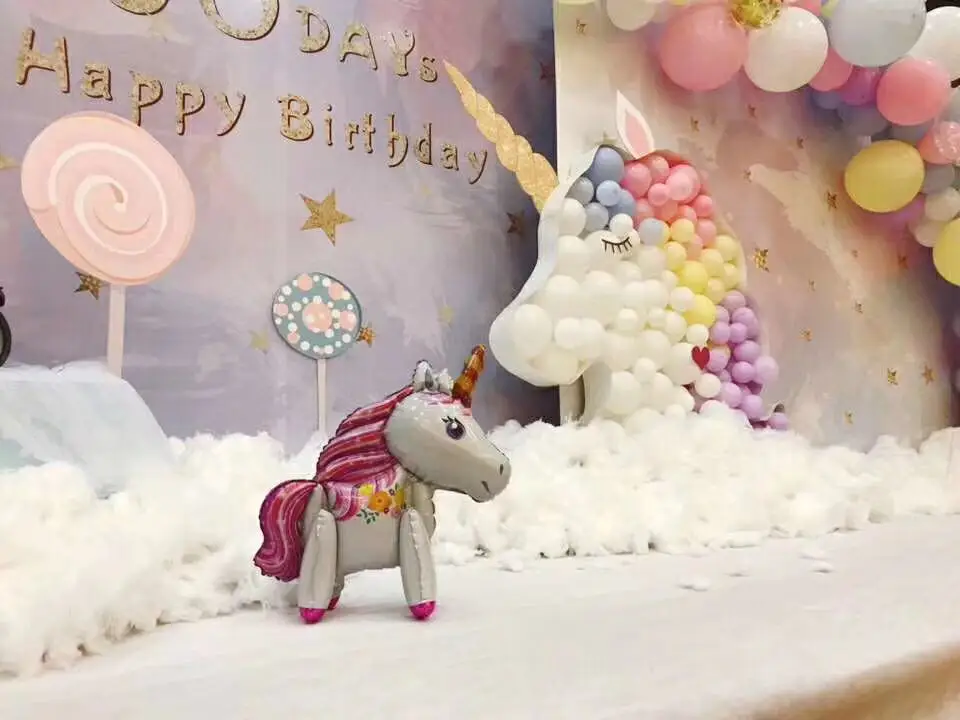 1 шт. 3D единорог Радуга строительные детские праздничные украшения для праздника