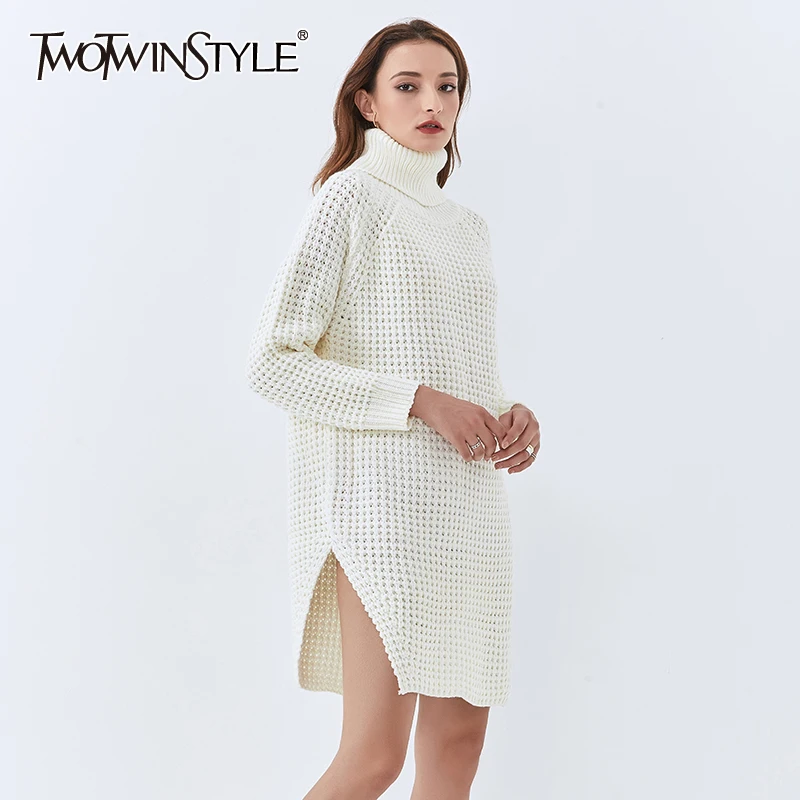 TWOTWINSTYLE Hollow Out Casual Sweater For Women
