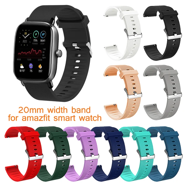 Correa de repuesto para Amazfit GTS 3 2 Mini BIP U Pro, correa de silicona  para Xiaomi Amazfit POP GTR, 42mm, ZEPP E - AliExpress