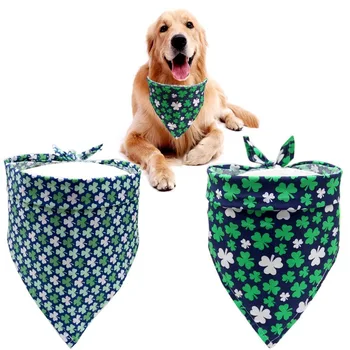 

Pet Triangular Scarf Dog Triangular Bandage Pet Green Cloth Pet Dog Two Types Dog Accessories for Small Dogs Supplies