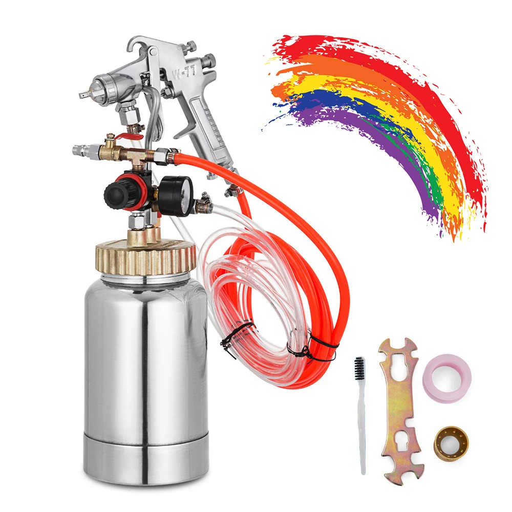 2L Pressure Pot Tank with Air Spray Gun and Regulator for Natural Stone Sprayer Putty Sprayer Paint Sprayer Power Tools