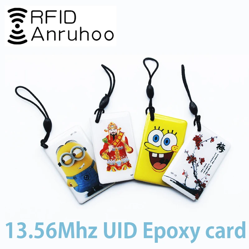 

5PCS NFC Smart Chip Epoxy Card Can Copy And Rewrite 13.56Mhz Key RFID Copier Duplicator Badge UID 1K S50 Access Control IC Tag