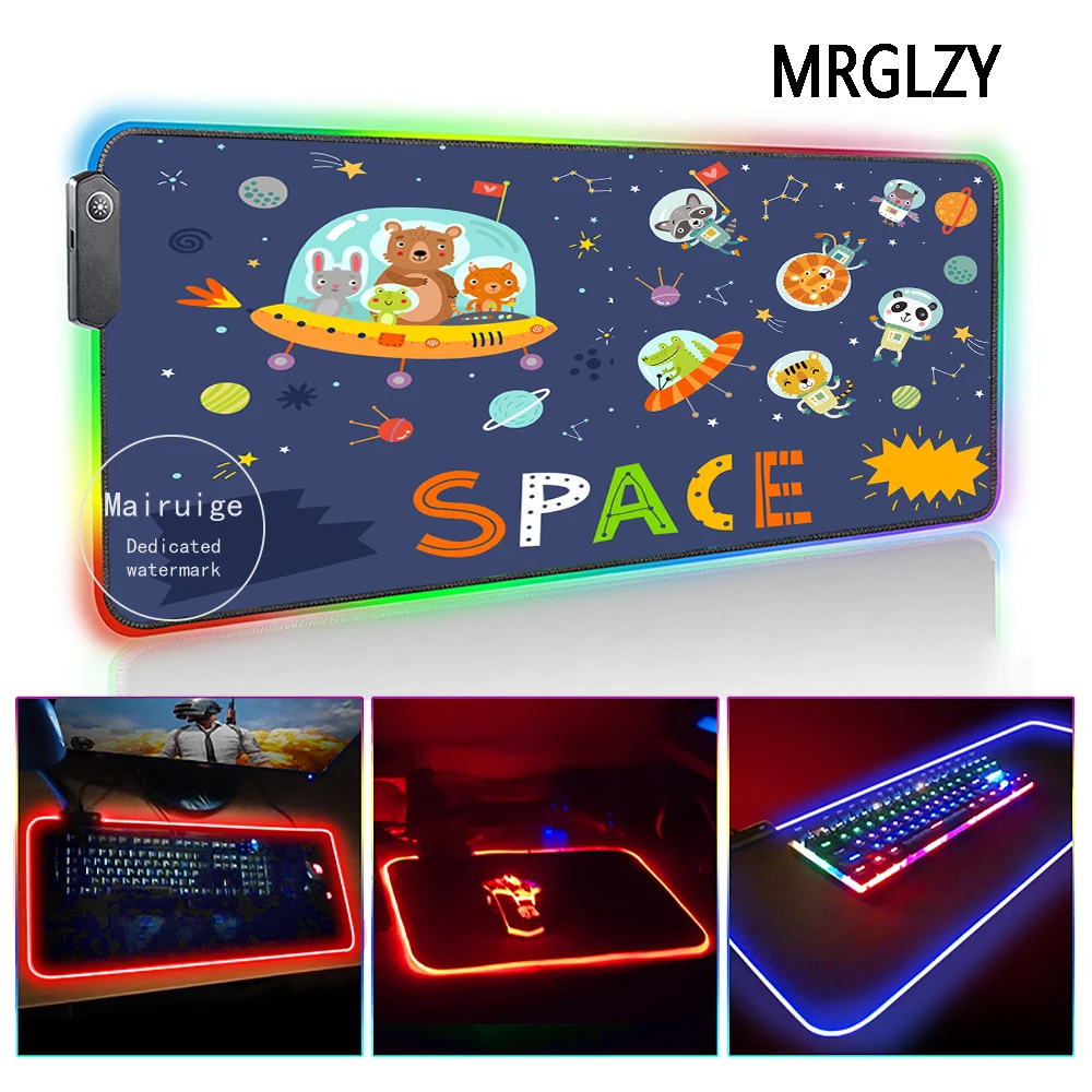 PROD 1005002924404781 MRGLZY Anime Cartoon Pattern LED Light RGB Large
Mouse Pads XXL Cute DeskMat Gaming Accessories for PC Laptop Keyboard
Mice Mat