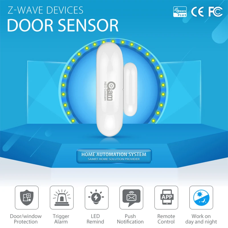 NEO COOLCAM NAS-DS01Z Z-wave Door Window Sensor Compatible with Z wave 300 500 series Magnet Lock Door Sensor Alarm door window sensor