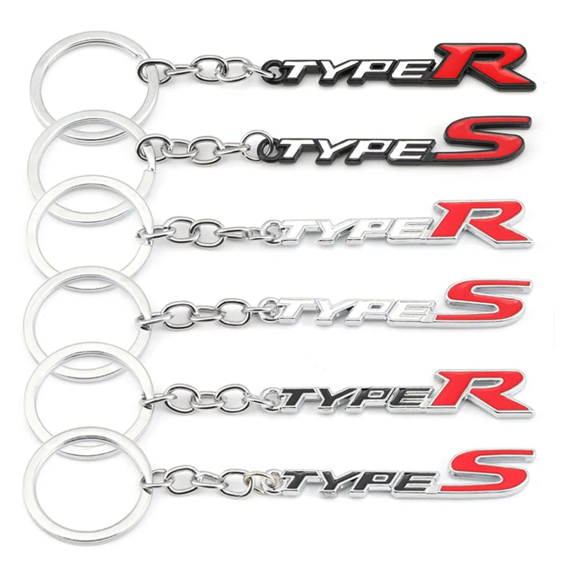 Metal Keychain Double Side Logo Key Chain Key Ring for Honda Type R Type S  Mugen