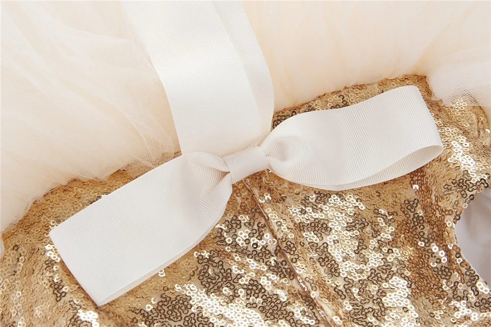 Тюлевое платье с блестками и бантом для маленьких девочек; вечерние платья принцессы на свадьбу для малышей 1 года; Одежда для новорожденных на день рождения, крестины, крещения