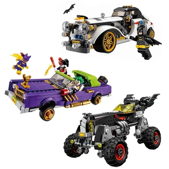 

NEW Compatible With Lepining Batman Movie 3Set Joker`s Lowrider Penguin Classic Robbin`s Car Building Blocks Bricks Toy