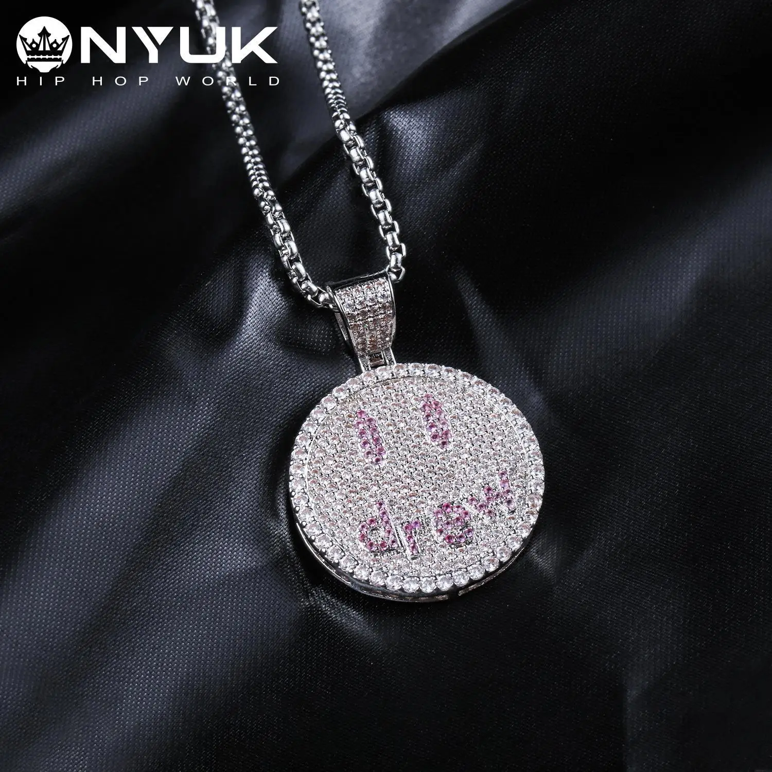 

Drew Watch Smiley Necklace Pendant Andrew Nickname Intelligent Strong Man Drew Hip Hop Accessories Electric Real Gold