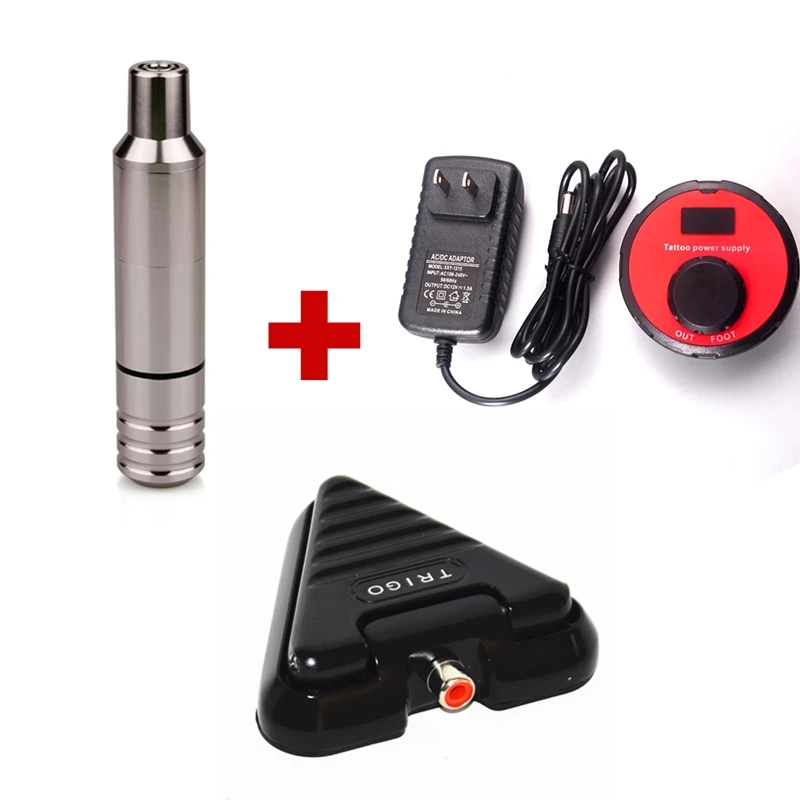 Champagne Kit Ротационная Машина для татуировки ручка стиль набор татуировки набор lcd педаль питания татуировки поставка Перманентный макияж машина ассортимент - Цвет: Champagne Kit