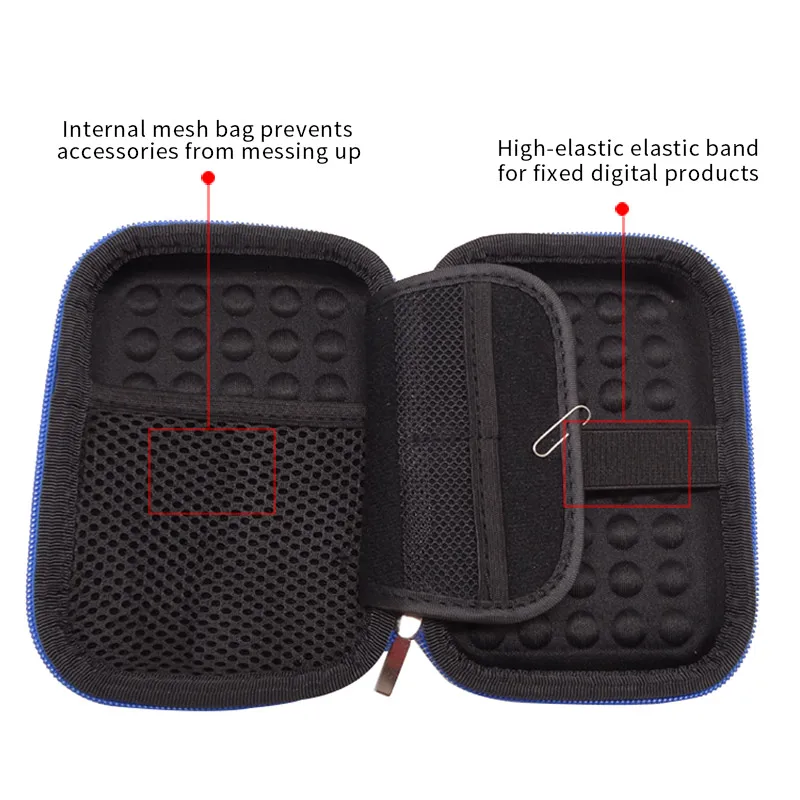 Hard Carrying Pouch Cases For WD Seagate External 2.5 inch Hard Drive USB Cable Protection Shell Bag Charger Organizer Case