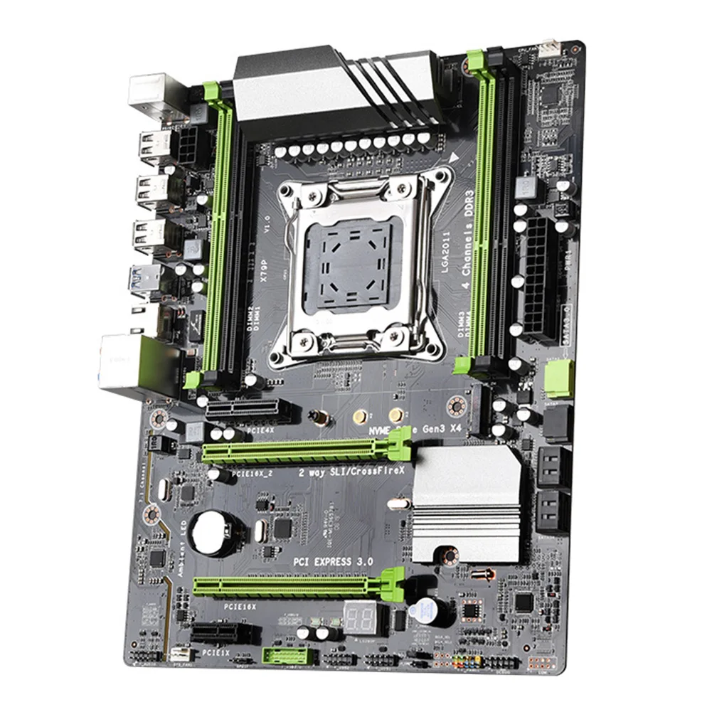 

X79P Replacement PCI Express 16X Stable LGA2011 ATX Components SSD DDR3 Motherboard SATA3 High Performance USB3.0 Desktop