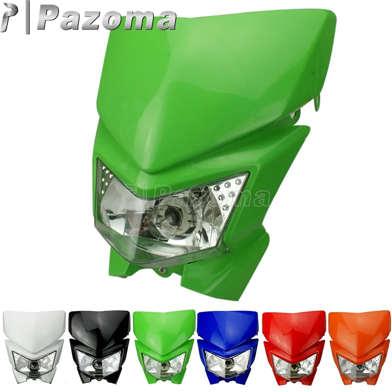 Двойной спортивный обтекатель фары для уличного велосипеда мотоцикла Kawasaki KMX KX KLX