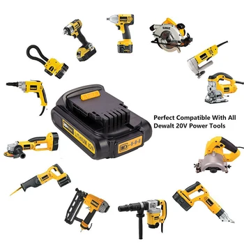 

20V 2000mah Li-ion Rechargeable Battery For Dewalt 20V 2A Battery Replacement Battery For Dewalt Electric Power Tool