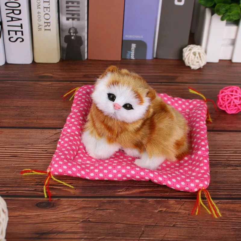 1 шт. Kawaii Моделирование Плюшевые игрушки для кошек пресс звучащие котята чучела кукла украшение для дома Рождественские подарки на день рождения