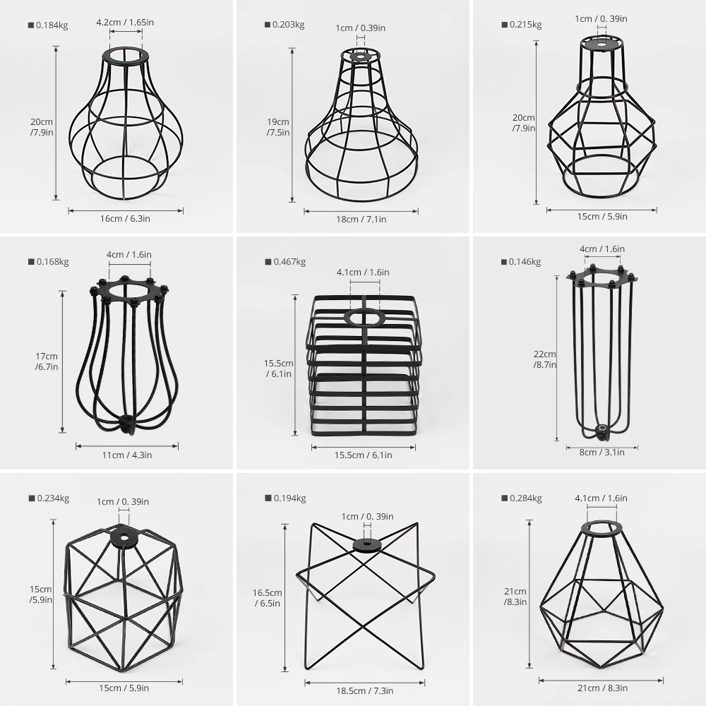 Lron абажур подвесной светильник чердак Сделай Сам металлическая клетка лампа